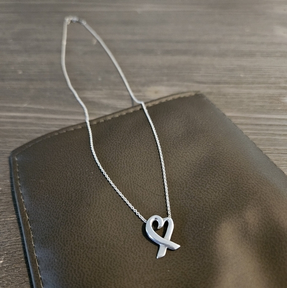 Tiffany & Co. x Paloma Picasso Loving Heart pendant necklace with COA - Picture 3 of 7